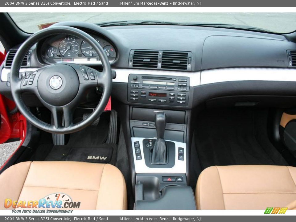 2004 BMW 3 Series 325i Convertible Electric Red / Sand Photo #13
