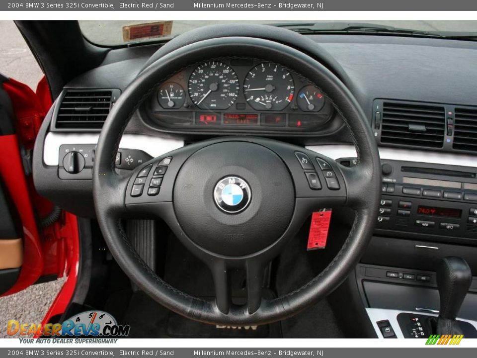 2004 BMW 3 Series 325i Convertible Electric Red / Sand Photo #14
