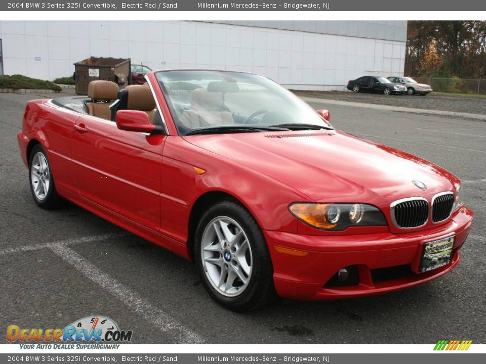 2004 BMW 3 Series 325i Convertible Electric Red / Sand Photo #28