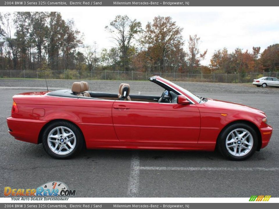 2004 BMW 3 Series 325i Convertible Electric Red / Sand Photo #29