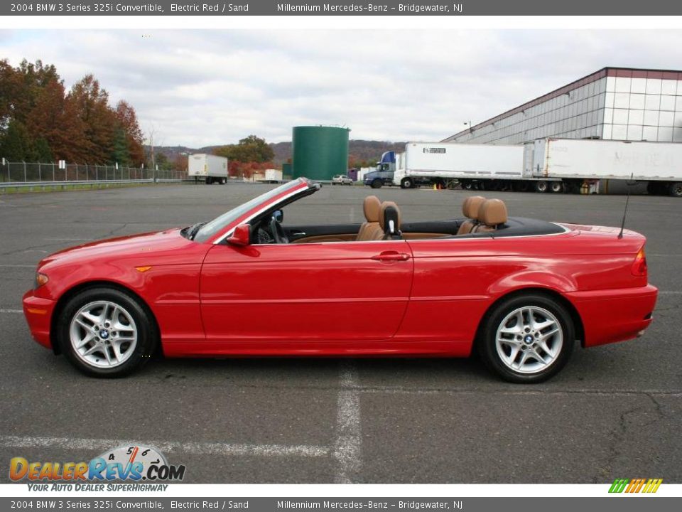 2004 BMW 3 Series 325i Convertible Electric Red / Sand Photo #33