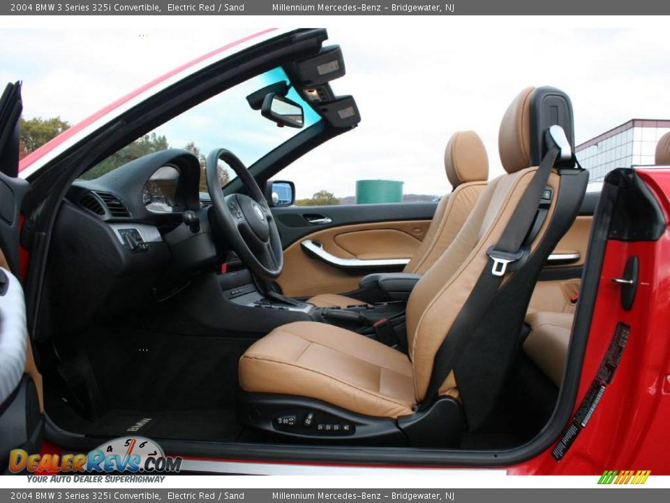 2004 BMW 3 Series 325i Convertible Electric Red / Sand Photo #36