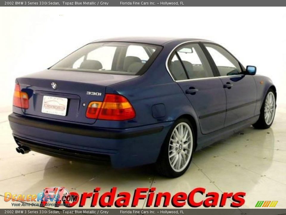 2002 BMW 3 Series 330i Sedan Topaz Blue Metallic / Grey Photo #2