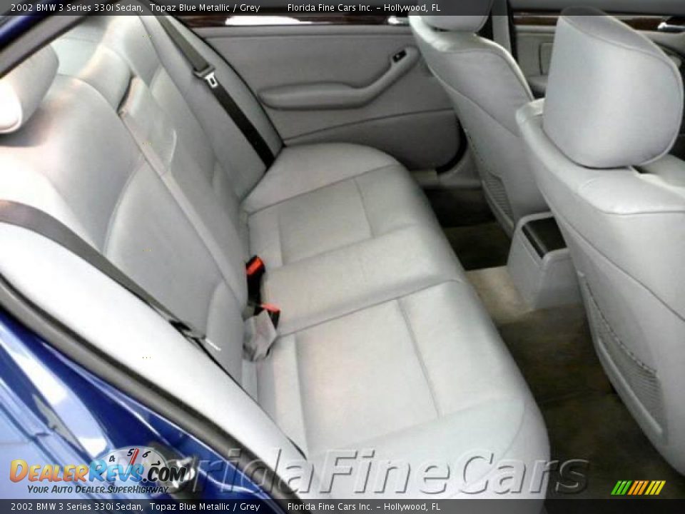 2002 BMW 3 Series 330i Sedan Topaz Blue Metallic / Grey Photo #14