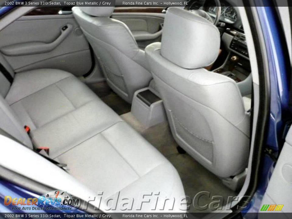 2002 BMW 3 Series 330i Sedan Topaz Blue Metallic / Grey Photo #15