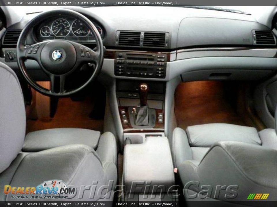 2002 BMW 3 Series 330i Sedan Topaz Blue Metallic / Grey Photo #16