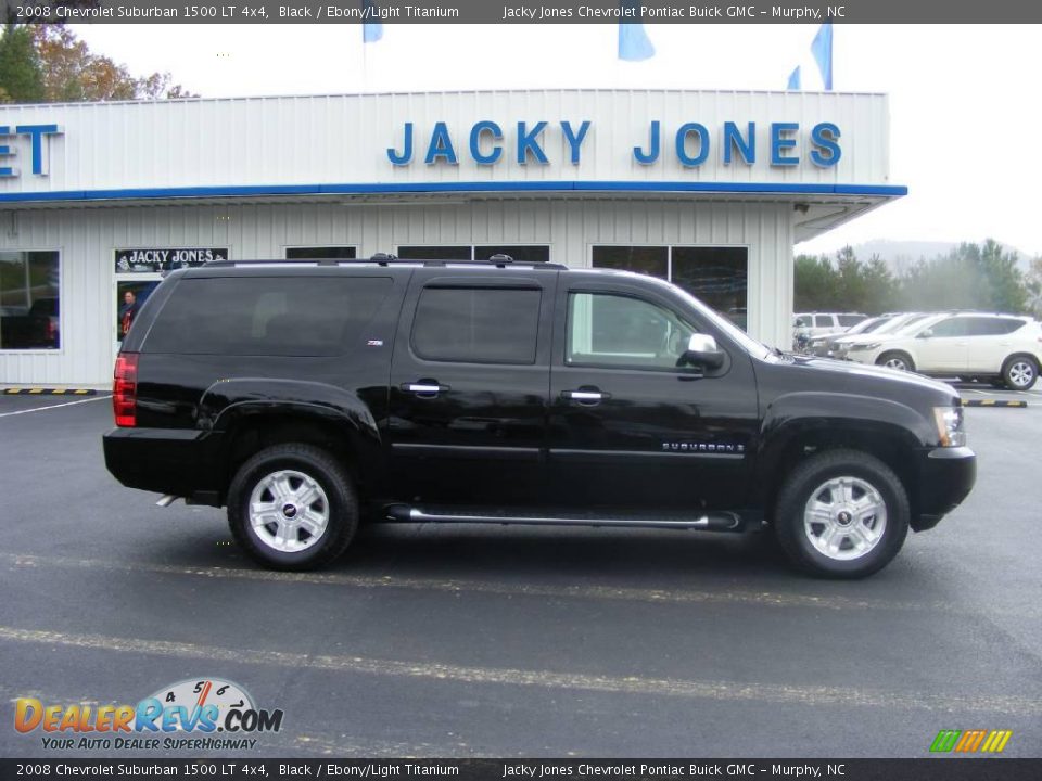 2008 Chevrolet Suburban 1500 LT 4x4 Black / Ebony/Light Titanium Photo #1