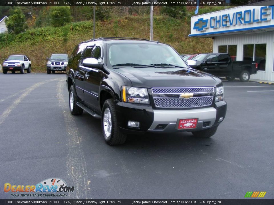 2008 Chevrolet Suburban 1500 LT 4x4 Black / Ebony/Light Titanium Photo #12