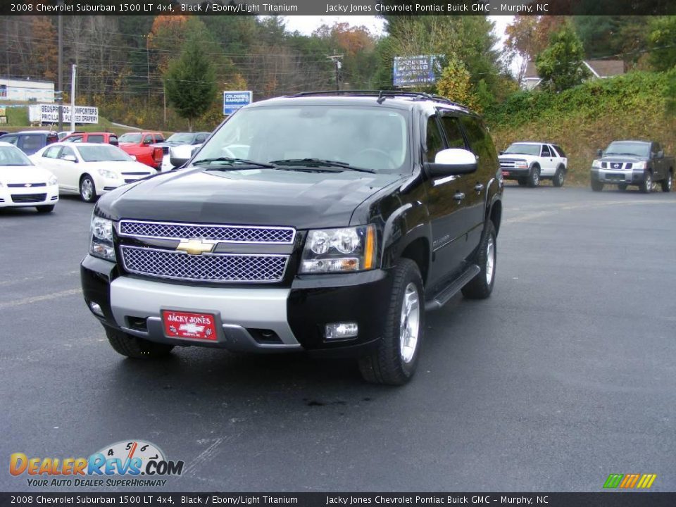 2008 Chevrolet Suburban 1500 LT 4x4 Black / Ebony/Light Titanium Photo #26