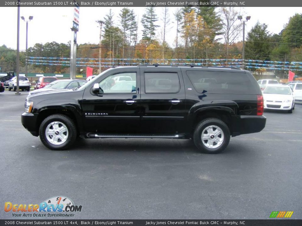 2008 Chevrolet Suburban 1500 LT 4x4 Black / Ebony/Light Titanium Photo #27