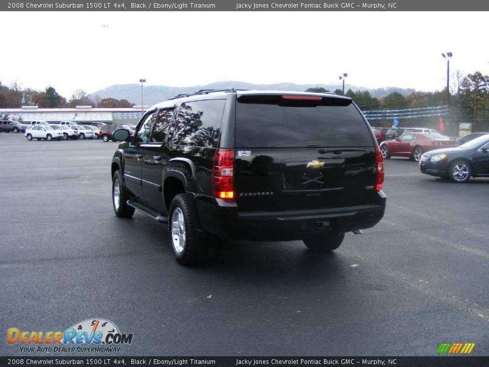 2008 Chevrolet Suburban 1500 LT 4x4 Black / Ebony/Light Titanium Photo #28