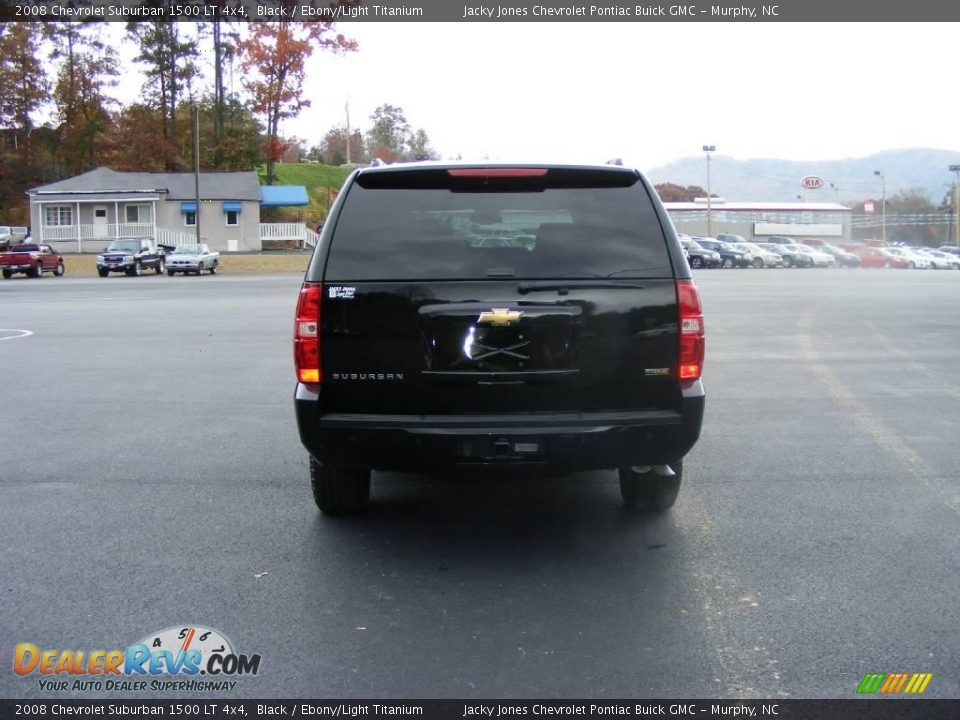 2008 Chevrolet Suburban 1500 LT 4x4 Black / Ebony/Light Titanium Photo #29