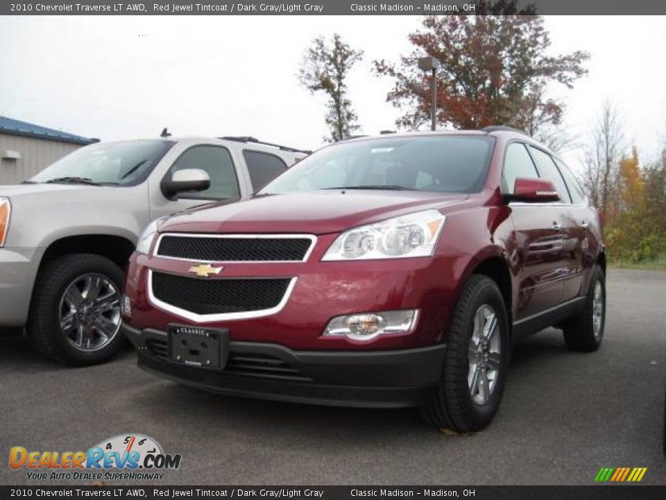 2010 Chevrolet Traverse LT AWD Red Jewel Tintcoat / Dark Gray/Light Gray Photo #1