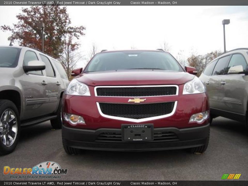 2010 Chevrolet Traverse LT AWD Red Jewel Tintcoat / Dark Gray/Light Gray Photo #2