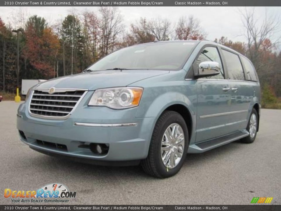 2010 Chrysler Town & Country Limited Clearwater Blue Pearl / Medium Pebble Beige/Cream Photo #1