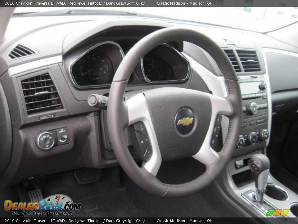 2010 Chevrolet Traverse LT AWD Red Jewel Tintcoat / Dark Gray/Light Gray Photo #12