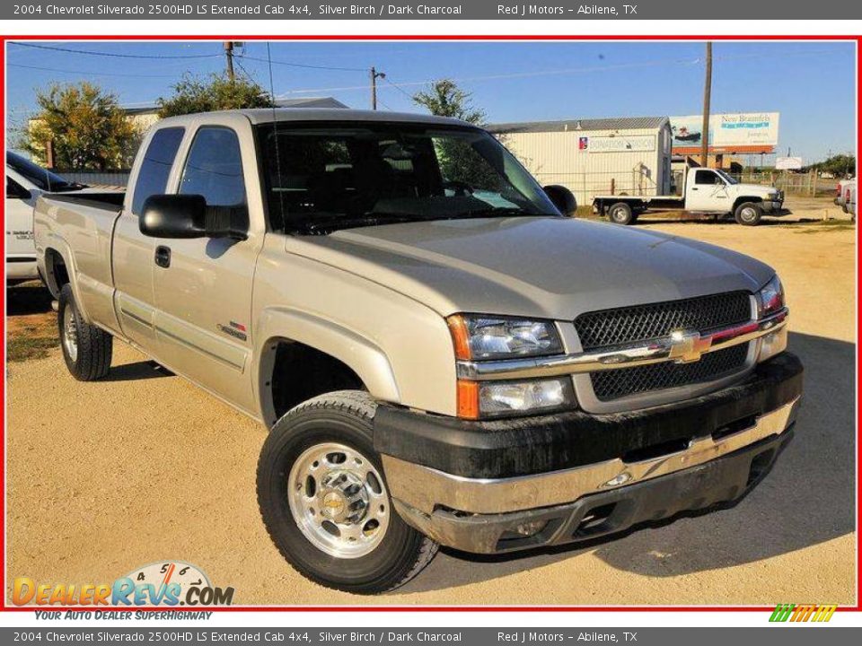2004 Chevrolet Silverado 2500HD LS Extended Cab 4x4 Silver Birch / Dark Charcoal Photo #9