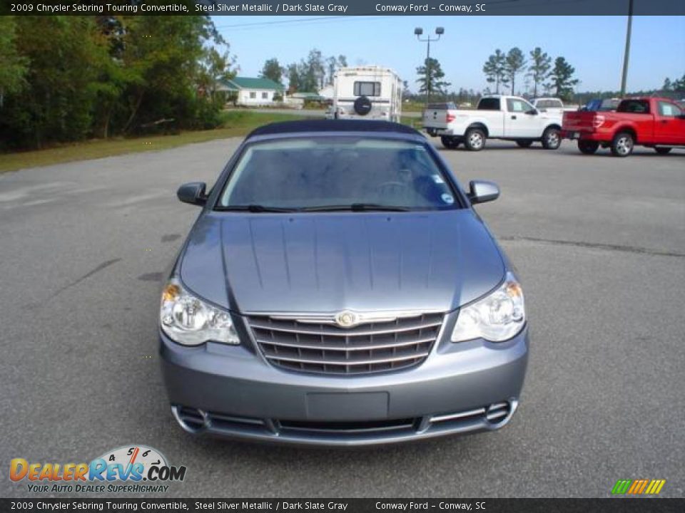2009 Chrysler Sebring Touring Convertible Steel Silver Metallic / Dark Slate Gray Photo #2
