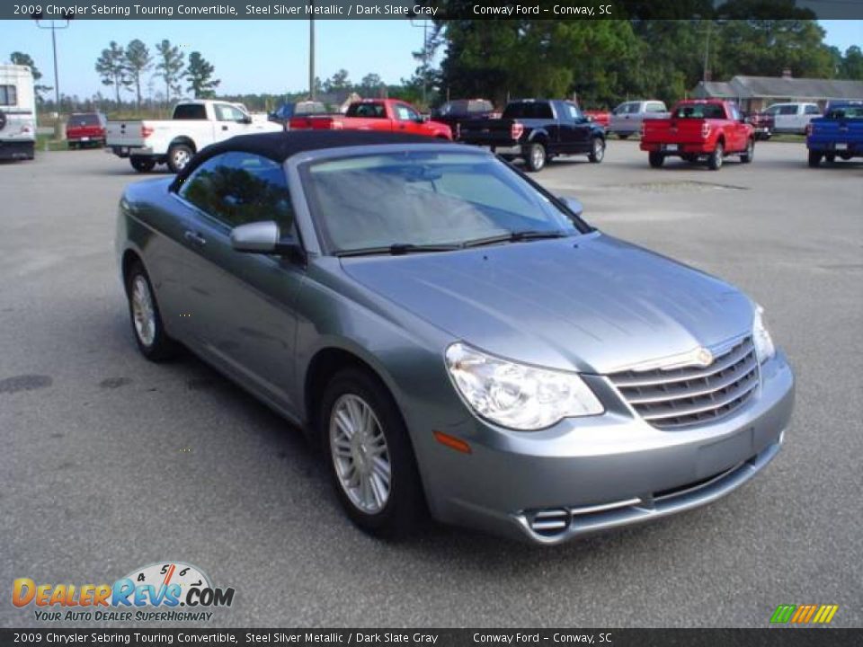 2009 Chrysler Sebring Touring Convertible Steel Silver Metallic / Dark Slate Gray Photo #3