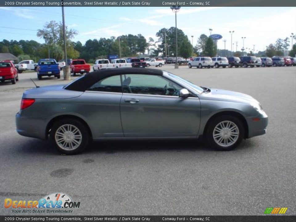 2009 Chrysler Sebring Touring Convertible Steel Silver Metallic / Dark Slate Gray Photo #4