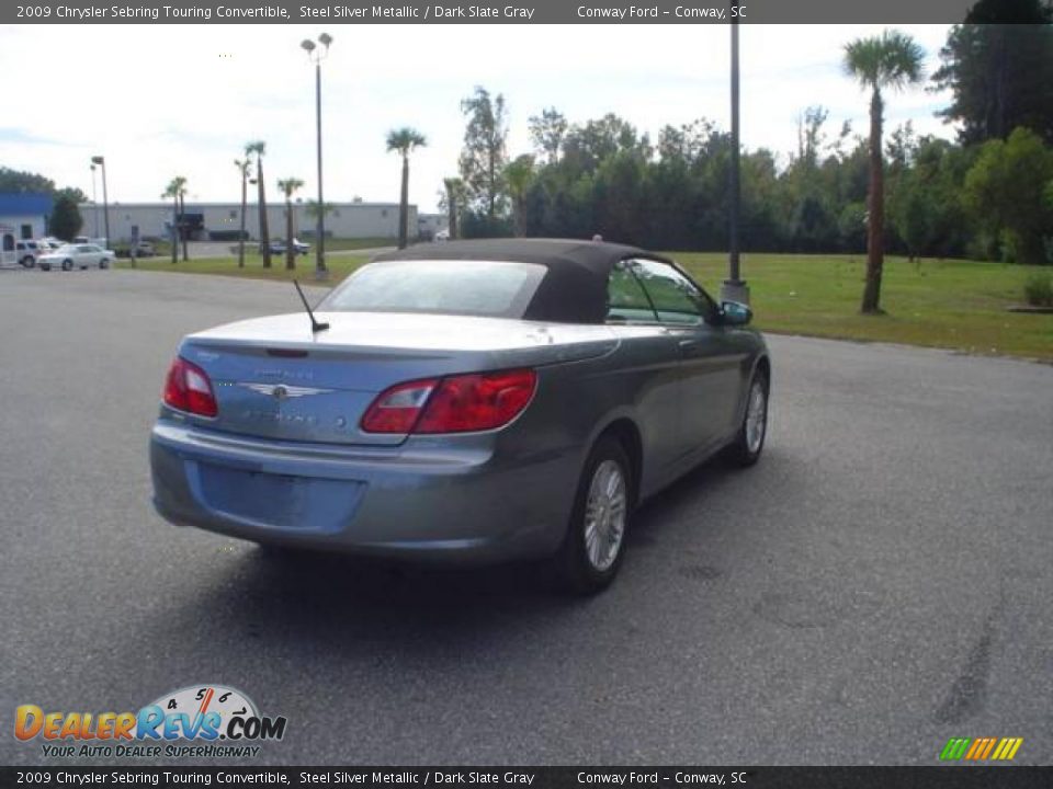 2009 Chrysler Sebring Touring Convertible Steel Silver Metallic / Dark Slate Gray Photo #5