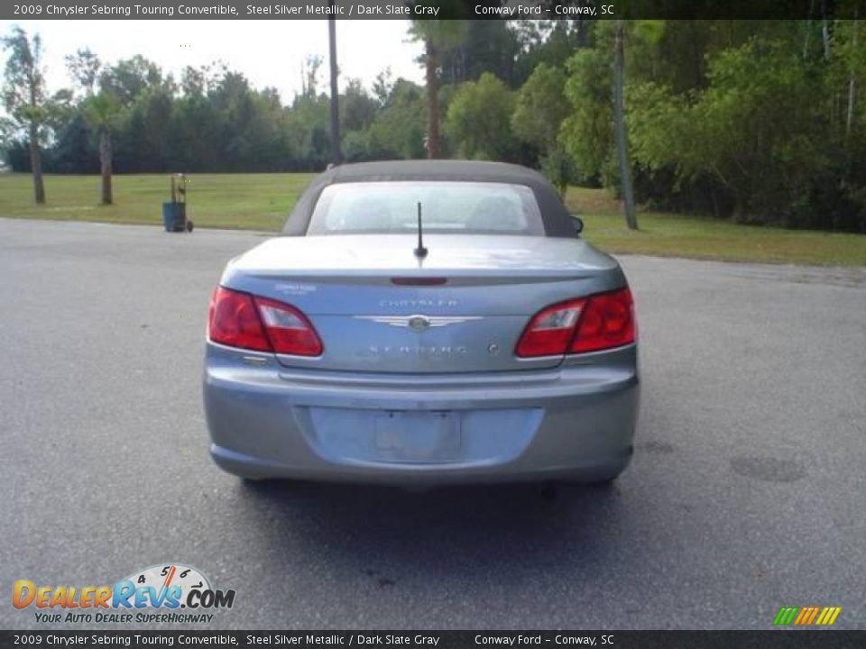 2009 Chrysler Sebring Touring Convertible Steel Silver Metallic / Dark Slate Gray Photo #6