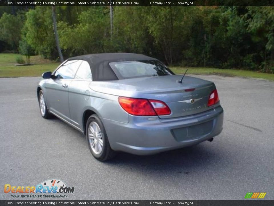2009 Chrysler Sebring Touring Convertible Steel Silver Metallic / Dark Slate Gray Photo #7