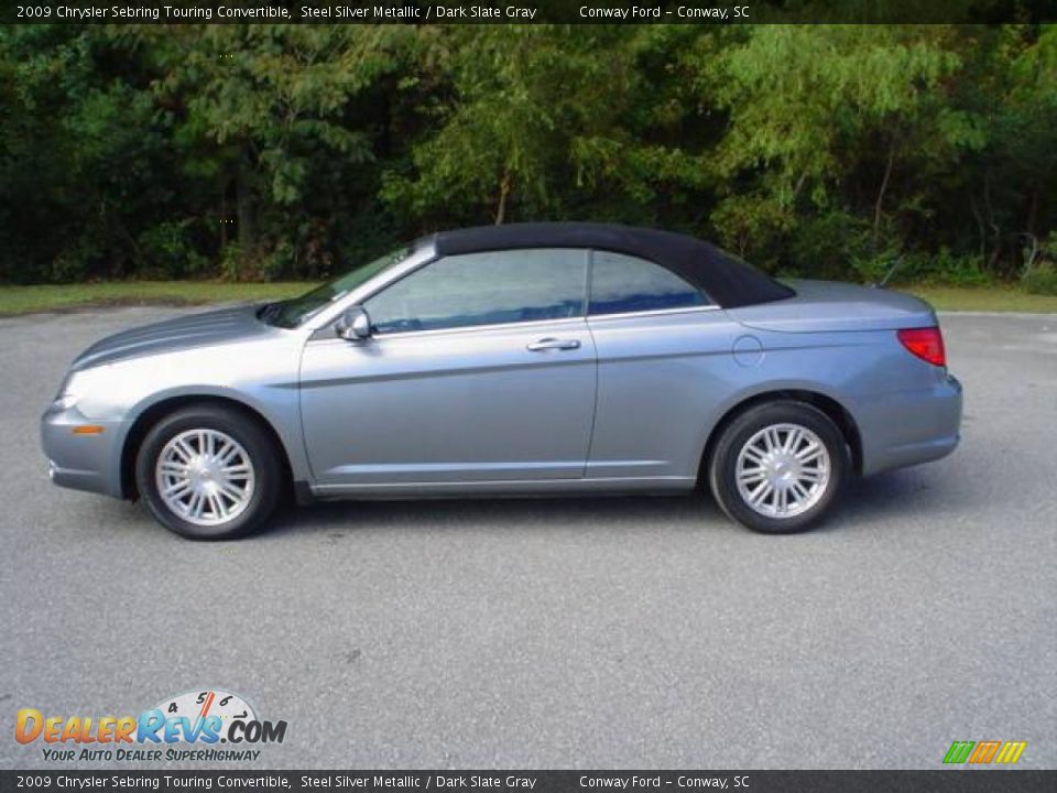 2009 Chrysler Sebring Touring Convertible Steel Silver Metallic / Dark Slate Gray Photo #8