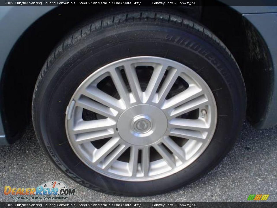2009 Chrysler Sebring Touring Convertible Steel Silver Metallic / Dark Slate Gray Photo #9