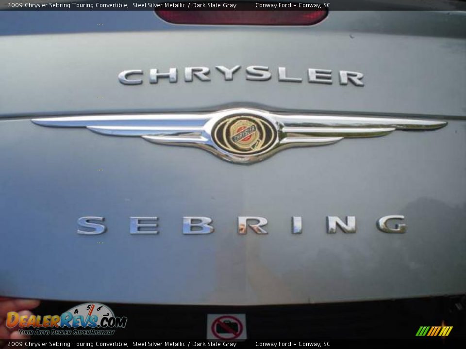 2009 Chrysler Sebring Touring Convertible Steel Silver Metallic / Dark Slate Gray Photo #13