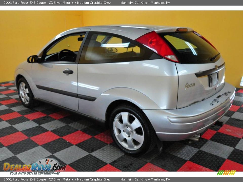 2001 Ford Focus ZX3 Coupe CD Silver Metallic / Medium Graphite Grey Photo #4