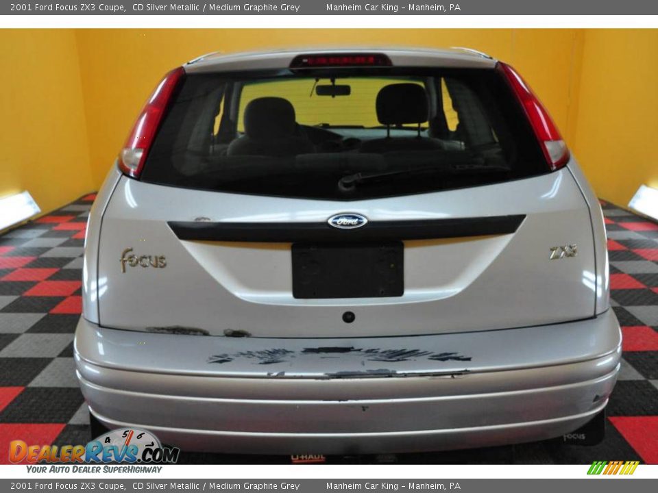 2001 Ford Focus ZX3 Coupe CD Silver Metallic / Medium Graphite Grey Photo #5