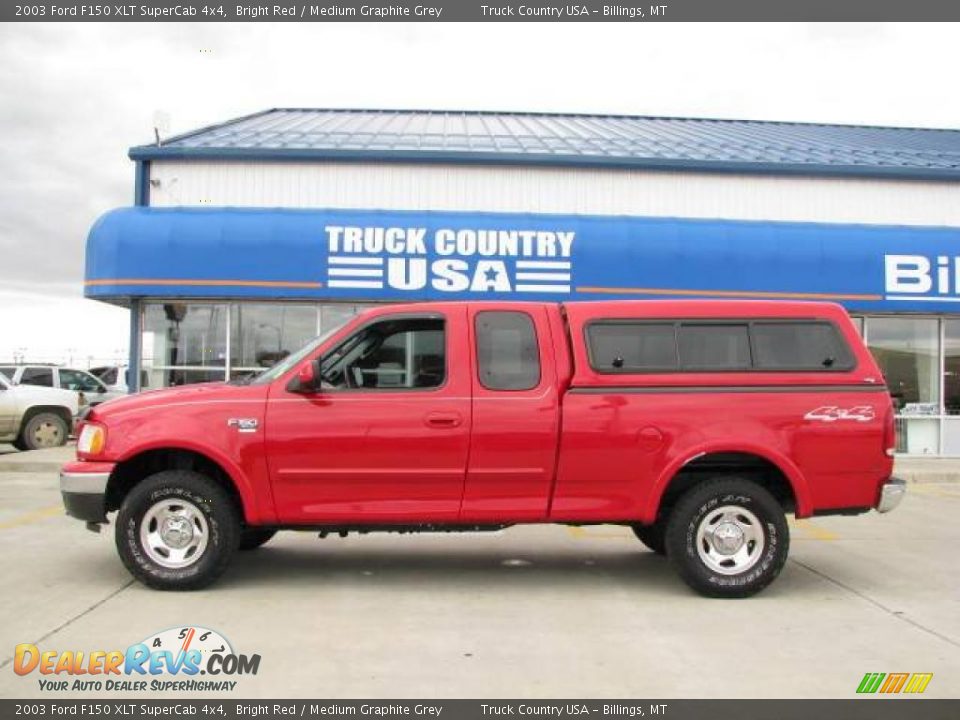 2003 Ford F150 XLT SuperCab 4x4 Bright Red / Medium Graphite Grey Photo #1