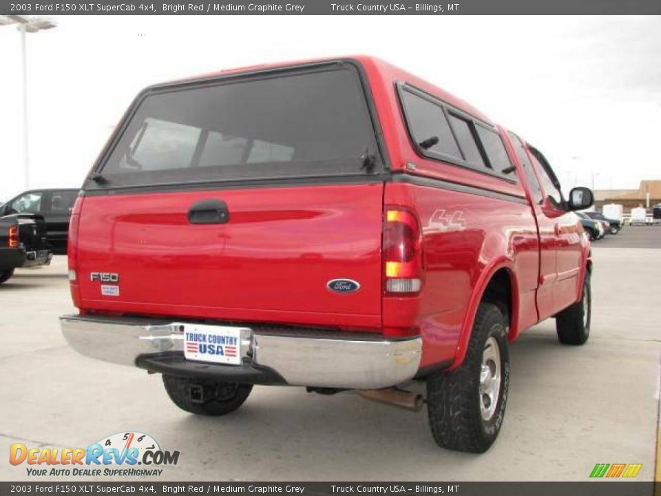 2003 Ford F150 XLT SuperCab 4x4 Bright Red / Medium Graphite Grey Photo #5