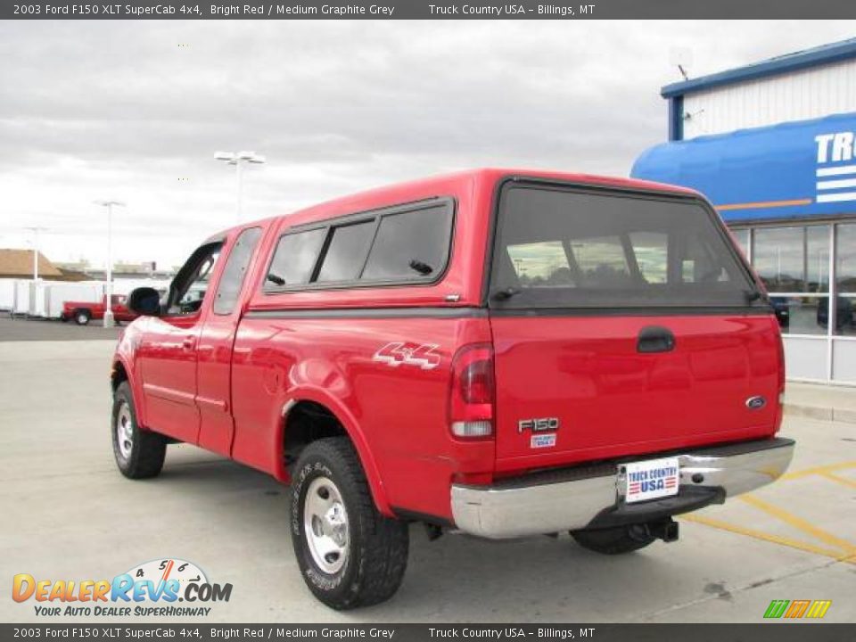 2003 Ford F150 XLT SuperCab 4x4 Bright Red / Medium Graphite Grey Photo #6