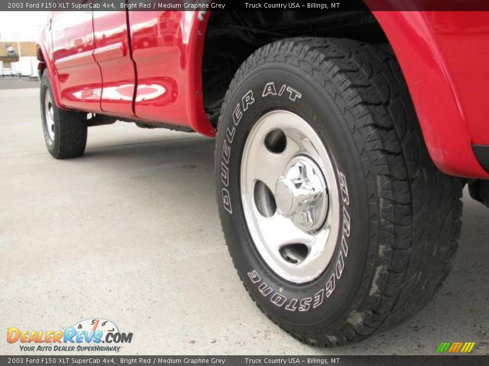 2003 Ford F150 XLT SuperCab 4x4 Bright Red / Medium Graphite Grey Photo #7