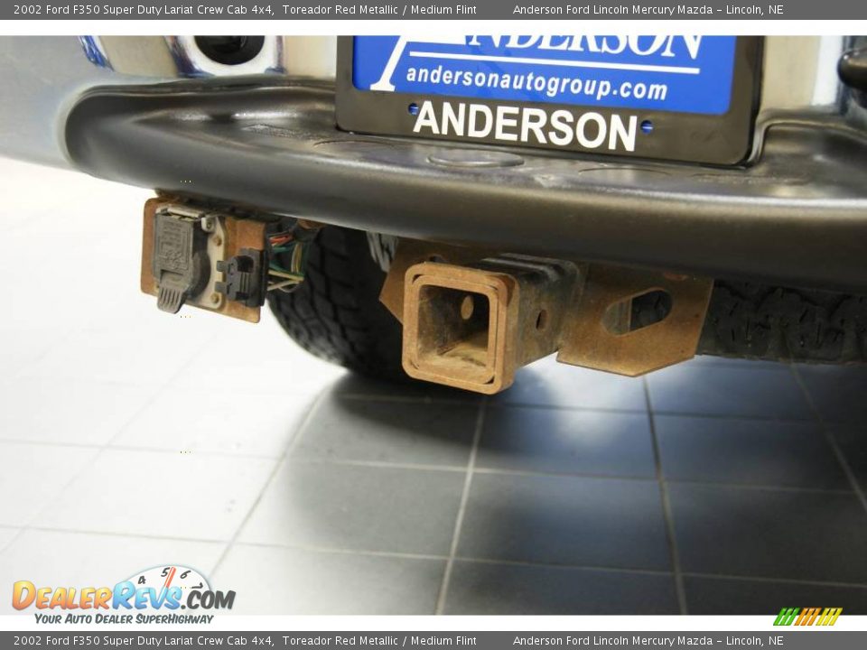 2002 Ford F350 Super Duty Lariat Crew Cab 4x4 Toreador Red Metallic / Medium Flint Photo #22