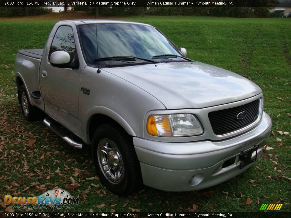 2003 Ford F150 XLT Regular Cab Silver Metallic / Medium Graphite Grey Photo #4