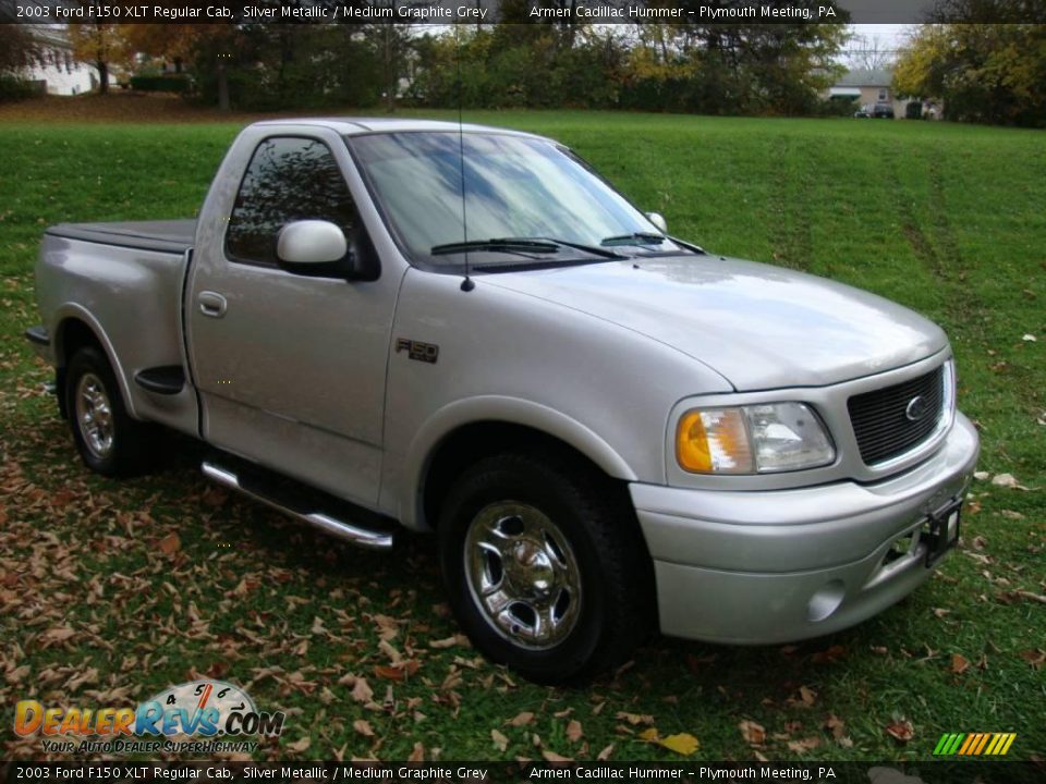 2003 Ford F150 XLT Regular Cab Silver Metallic / Medium Graphite Grey Photo #5