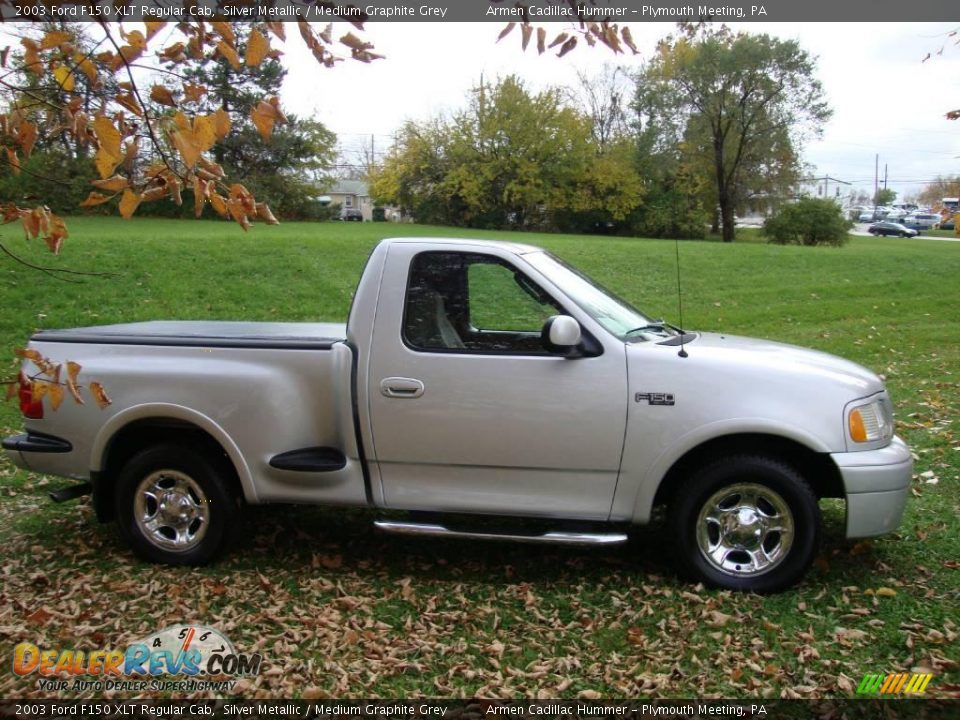 2003 Ford F150 XLT Regular Cab Silver Metallic / Medium Graphite Grey Photo #6