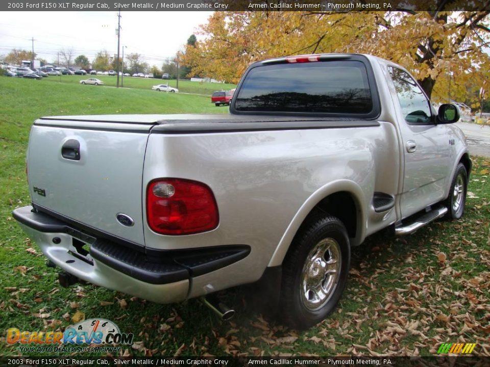2003 Ford F150 XLT Regular Cab Silver Metallic / Medium Graphite Grey Photo #7