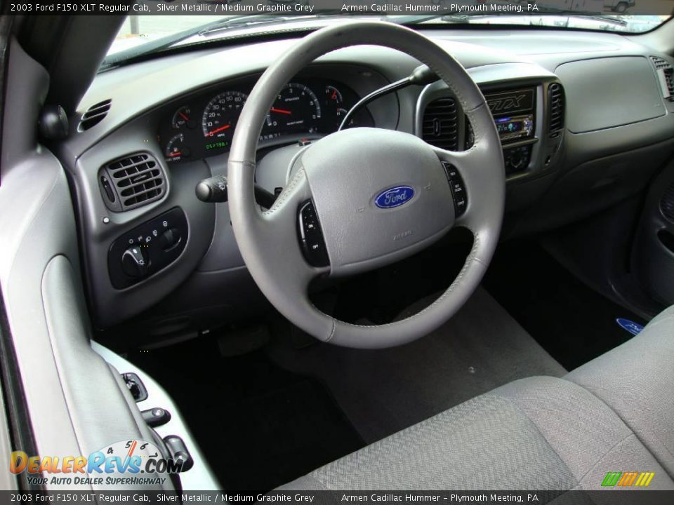 2003 Ford F150 XLT Regular Cab Silver Metallic / Medium Graphite Grey Photo #11