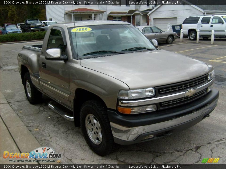 2000 Chevrolet Silverado 1500 LS Regular Cab 4x4 Light Pewter Metallic / Graphite Photo #6