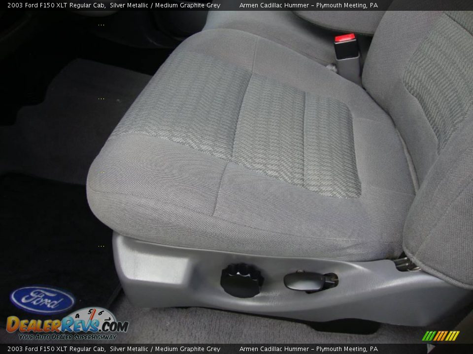 2003 Ford F150 XLT Regular Cab Silver Metallic / Medium Graphite Grey Photo #15