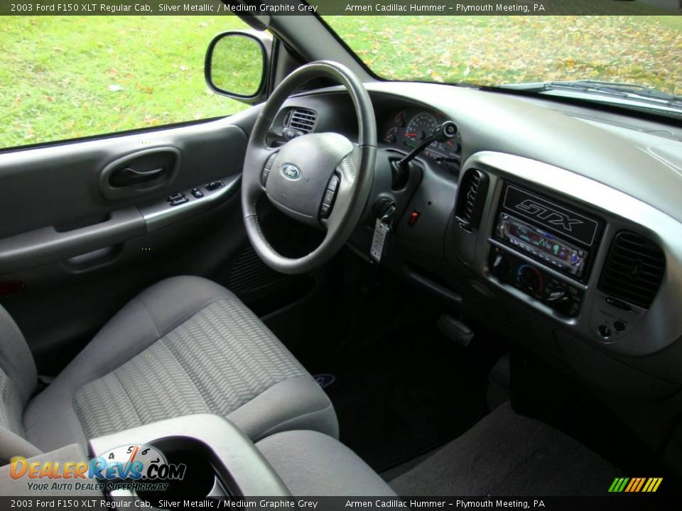 2003 Ford F150 XLT Regular Cab Silver Metallic / Medium Graphite Grey Photo #17