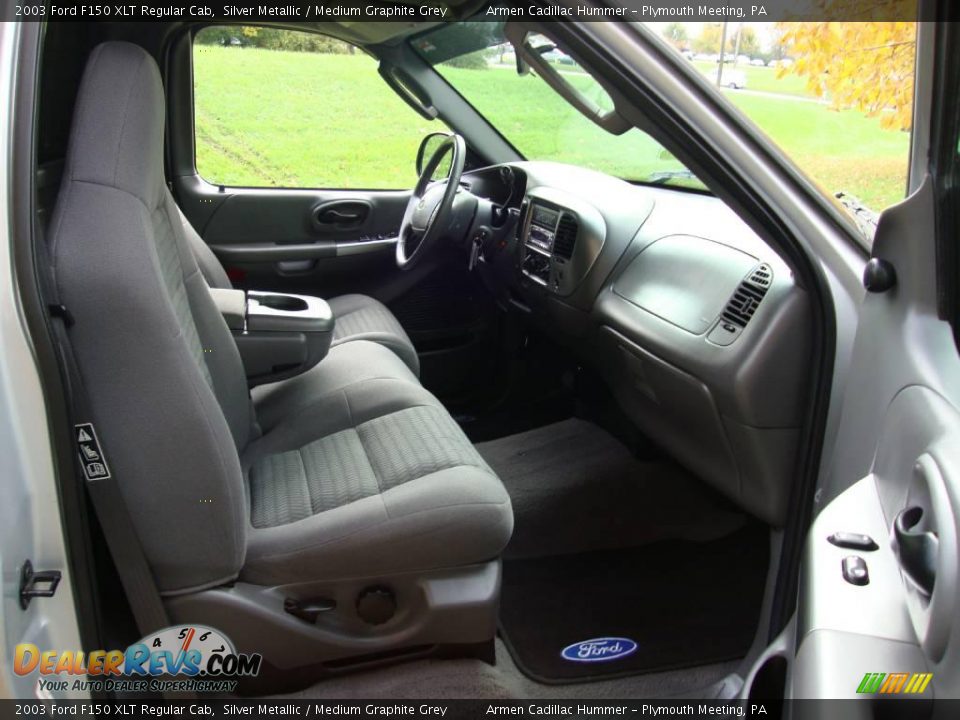2003 Ford F150 XLT Regular Cab Silver Metallic / Medium Graphite Grey Photo #18