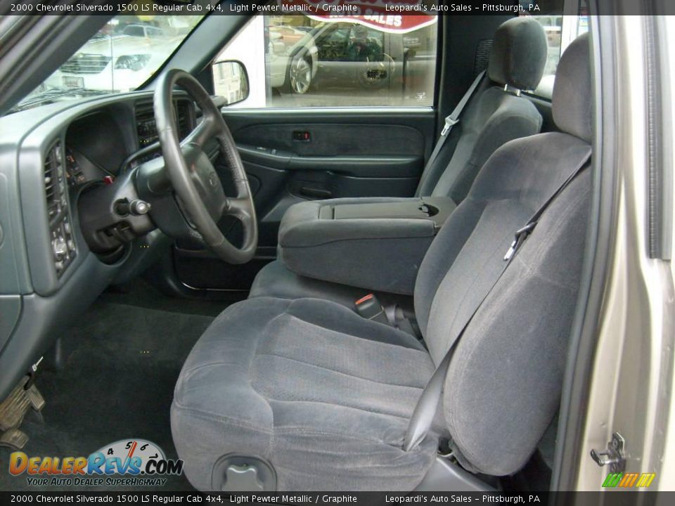 2000 Chevrolet Silverado 1500 LS Regular Cab 4x4 Light Pewter Metallic / Graphite Photo #13