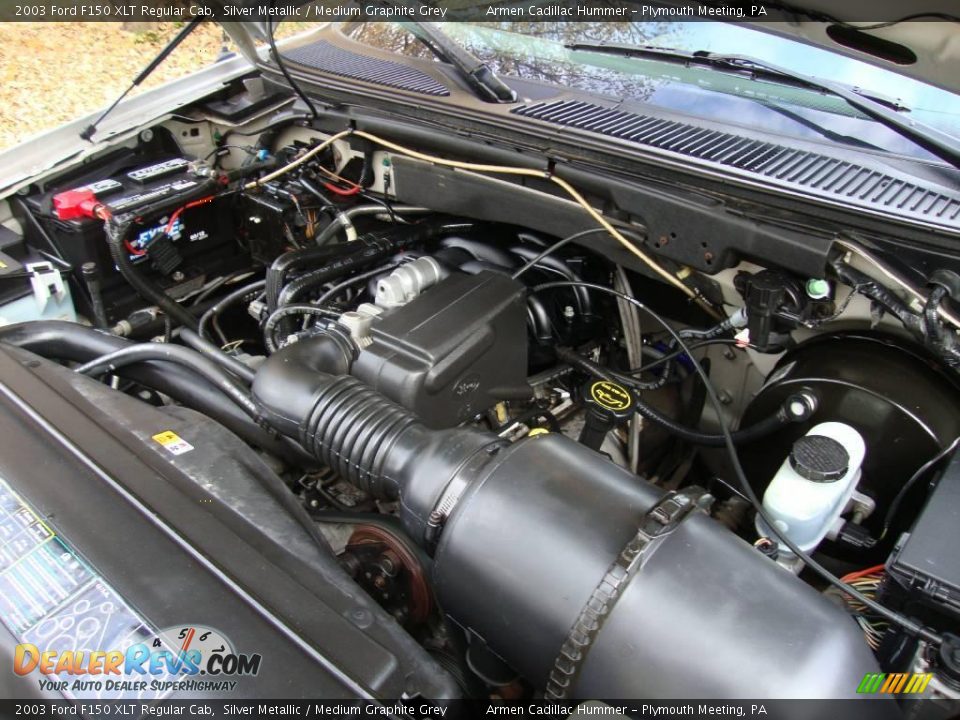 2003 Ford F150 XLT Regular Cab Silver Metallic / Medium Graphite Grey Photo #23