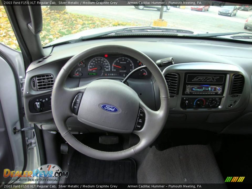 2003 Ford F150 XLT Regular Cab Silver Metallic / Medium Graphite Grey Photo #27