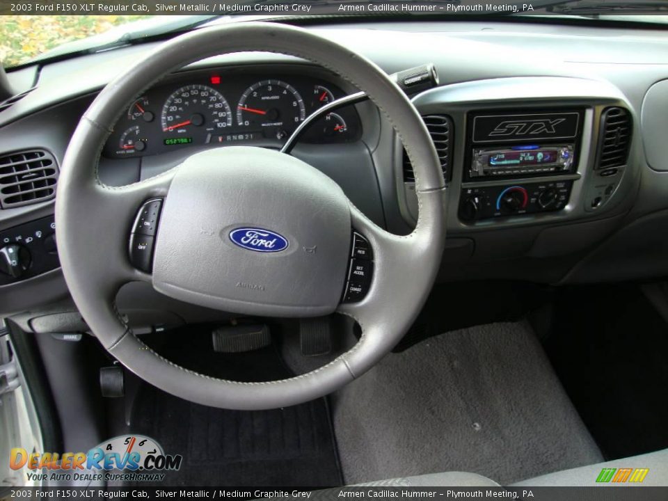 2003 Ford F150 XLT Regular Cab Silver Metallic / Medium Graphite Grey Photo #28